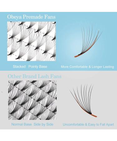 Obeyalash 8D Russian Volume Eyelash Extensions 12mm D Curl - Large Tray Pre Made Volume Lashes - Buy Online on SooperMarket.com