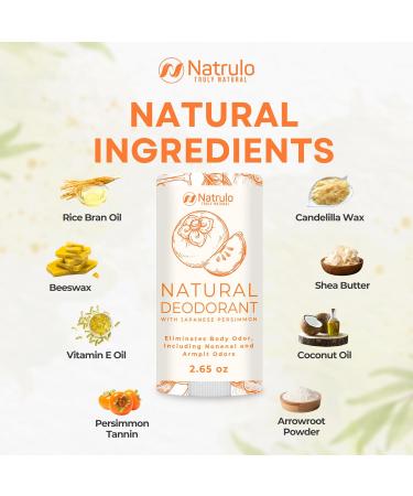 Persimmon Deodorant - All-Natural & Aluminum-Free | Long-Lasting Odor Elimination for Men & Women | Made in USA with Japanese Persimmon Extract - Buy Online on SooperMarket.com