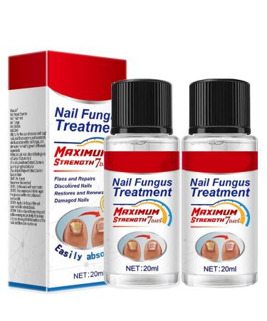 Fungal Nail Treatment 20ml Extra Strong Nail Fungus Treatment for Toenail and Fingernail Premium Fungal Nail Eliminator Anti fungus Nail Repair and Strengthen Fix & Renew Damaged Broken Nails 2 PCS