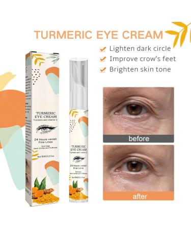 Turmeric Eye Cream Turmeric Under Eye Cream for Dark Circles Eye Bags Remover Under Eye Brightener Eye Cream Anti Aging For Puffy Eyes Dull Eye Skin Fine Lines Firming Hydrating Moisturizing - Buy Online on SooperMarket.com