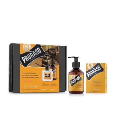 Proraso Beard Care Duo Kit - Best Beard Balm & Wash for New/Short Beards | Wood & Spice Scent - Buy Online on SooperMarket.com