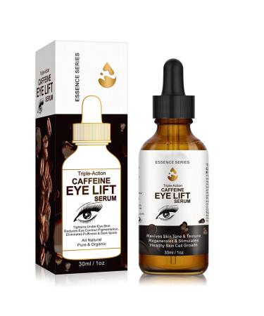 Caffeine Eye Serum Anti Aging Serum with EGCG Hyaluronic Acid Under Eye Cream for Dark Circles and Puffy Eyes Caffeine Eye Lift Serum Fade Fine Line Firming Eye Skincare 30ml
