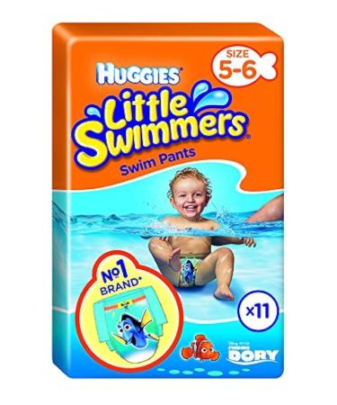 Huggies Little Swimmers Disposable Swim Nappies for Babies and Children Size 5-6 (12-18 kg) 11 Bath Nappies Unisex