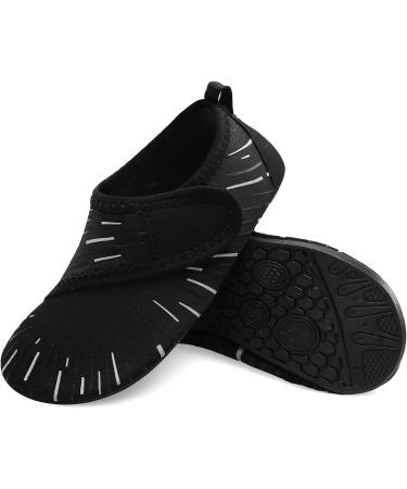 JIASUQI Kids Water Shoes - Quick Dry Aqua Socks for Beach & Pool - Black, 3.5/4.5 UK - Buy Online on SooperMarket.com