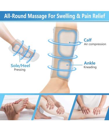 CINCOM Rechargeable Wireless Leg Massager for Circulation - Air Compression Calf Massager for Pain Relief and Muscle Relaxation (1 Pair) - Buy Online on SooperMarket.com