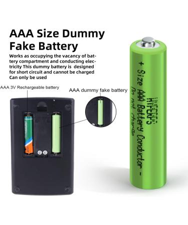 AAA Size Battery Placeholder Conductor - Fake Dummy Battery Setup Shell (4-Pack) for Easy Use - Buy Online on SooperMarket.com