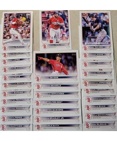Boston Red Sox 2022 Topps Complete Mint Hand Collated 29 Card Team Set Featuring Xander Bogaerts and Rafael Devers Plus 5 Rookie Cards and More