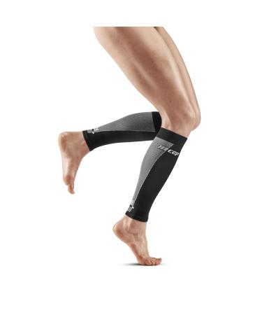 CEP - Ultralight compression stockings women Calf Sleeves black/gray size.M with light compression stabilizing socks breathable sockets