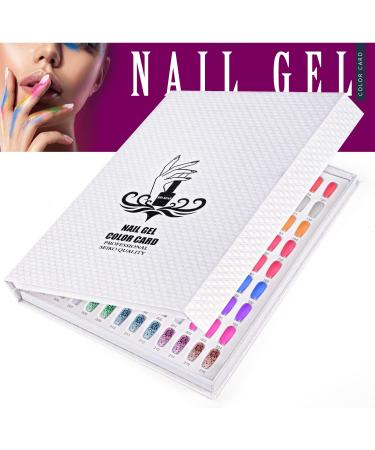 Noverlife Professional 216 Nail Colors Chart - White | Nail Gel Polish Display Booklet for Salon Nail Design | Color Swatches Practice Card Design Board - Buy Online on SooperMarket.com