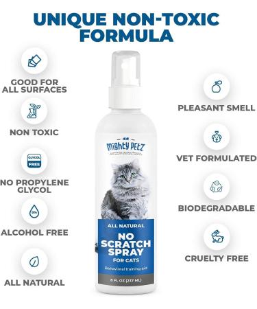 Mighty Petz Cat Repellent Spray for Furniture - Indoor & Outdoor Use | No Scratch | Alcohol-Free Deterrent | Behavioral Training Aid | Couch Protector - 8 oz - Buy Online on SooperMarket.com