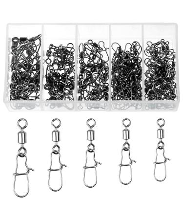 Ysimple fishing ball bearings vertebrae 120 pieces 4# 6# 10# 12# 12# stainless steel ball bearing vertebrae fishing snap fishing vertebrae rolls for salt water fishing outdoor fishing fried fish carp pike