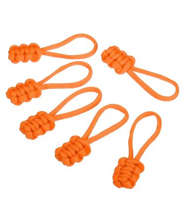 PATICIL 10 Pack Zipper Trains Replacement Extension Cable Manual Fastening Zuklaschen Banger Fixer Sleber Head Repair Kit For Luggage Backpack Jacket Orange