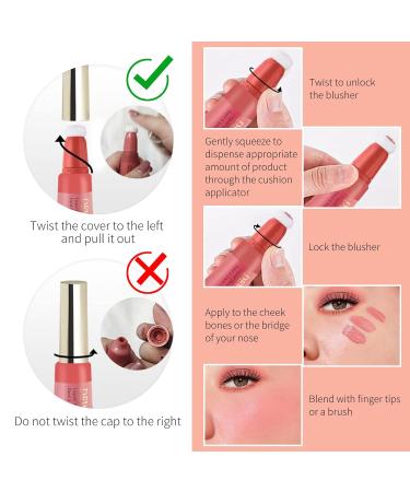 FREEORR Liquid Blush Wand - Dual Use Cheek and Lip Makeup for Dewy Finish - Cheery D-104 - Buy Online on SooperMarket.com