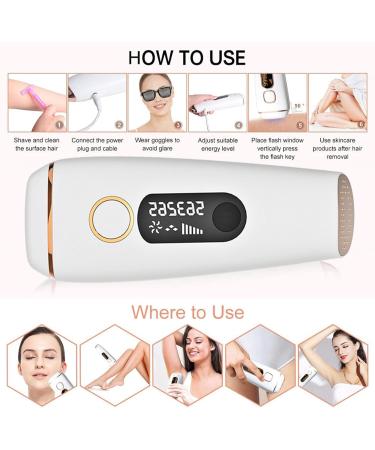 NBHDWF Unlimited Flash IPL Laser Hair Removal for Women - Mild Painless Full Body Use - Buy Online on SooperMarket.com