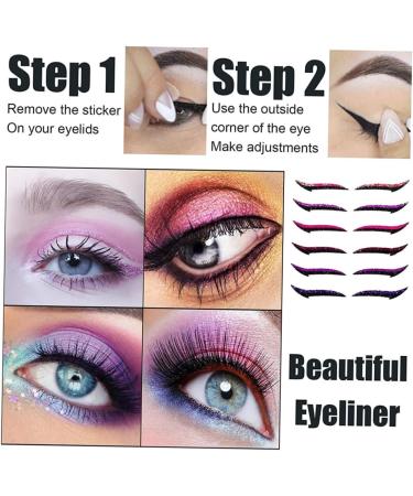 BELLIFFY 6pcs Eyeliner Eyelash Tape Double Eyelid Stickers Adhesive Eye Line Strip Double Eyelid Tape Plastic - Buy Online on SooperMarket.com