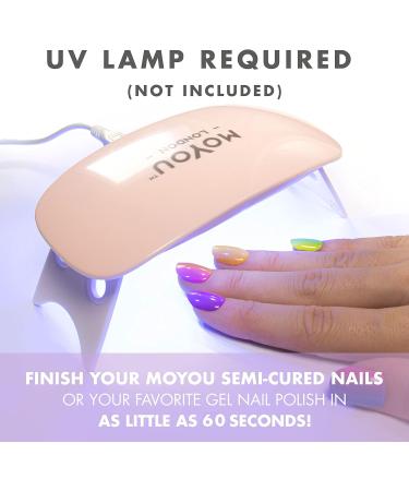 MOYOU LONDON Gel Nail Strips Set with Free UV Lamp - Easy Apply & Remove for Salon-Quality Manicure - Buy Online on SooperMarket.com