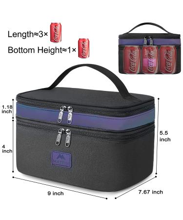 Women's Nail Polish Carrying Case - Holds 30 Bottles, Water Resistant Double Layer Organizer for Manicure Accessories - Black - Buy Online on SooperMarket.com