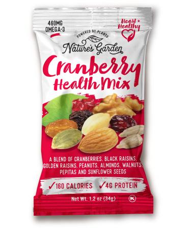 Nature's Garden Healthy Trail Mix Snack Packs - Heart Healthy Nuts, Omega-3 Rich Mix with Cranberries & Pumpkin Seeds - 28.8 Oz Bag (24 Servings) - Perfect Family Snack - Buy Online on SooperMarket.com