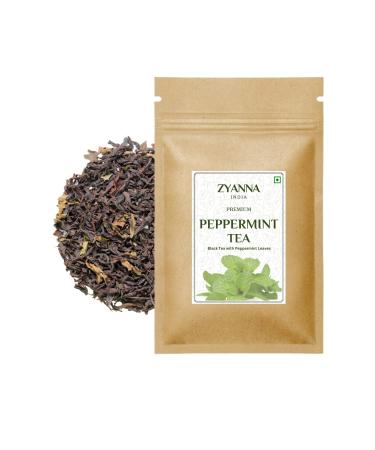 Zyanna Peppermint Tea - Premium Black Tea Infused with Peppermint Leaves (100g/50 Cups) Natural Ingredients - Refreshing Flavour Relaxing