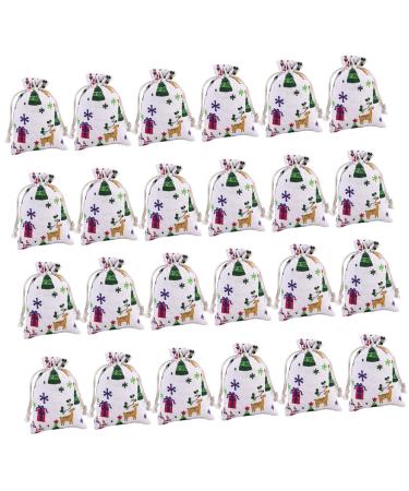 KALLORY 30pcs Christmas Candy Bag Candy Bags Candy Storage Bags Candy Container Drawstring Bags Fine