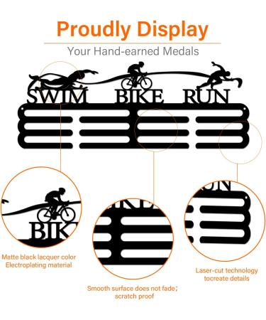 Superdant Triathlon Medal Hanger - Iron Sports Medals Display Frame - Buy Online on SooperMarket.com