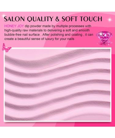 Honey Joy Dip Powder Nail Kit Starter Set - 4 Colors Hot Pink Glitter Dipping Powder Liquid with Base Top Coat Activator - Nail Art Manicure Salon DIY - No LED Lamp Needed - Dip-7pcs-01 - Buy Online on SooperMarket.com