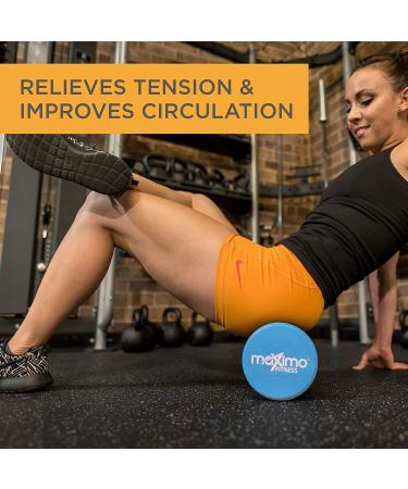 Maximo Fitness 18 x 6 High Density Foam Roller for Trigger Point Massage | Muscle & Back Roller for Yoga, Pilates & Physical Therapy | Blue - Buy Online on SooperMarket.com