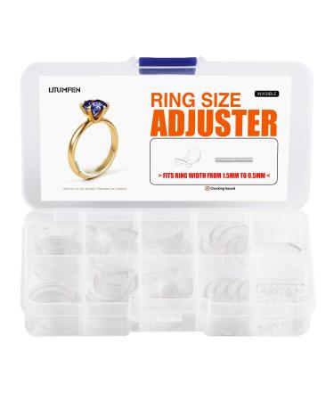 Ring Size Adjuster for Loose Rings - 60Pack, 2 Styles, Ring Guard, Ring Sizer, 10 Sizes Fit for Man and Woman Ring