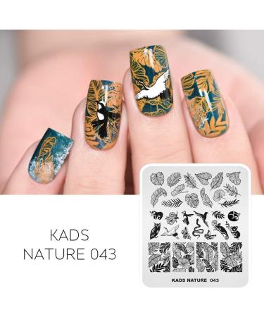 Alexnailart Stainless Steel Nail Stamping Template - Manicure Nail Art Decoration NA043 - Buy Online on SooperMarket.com