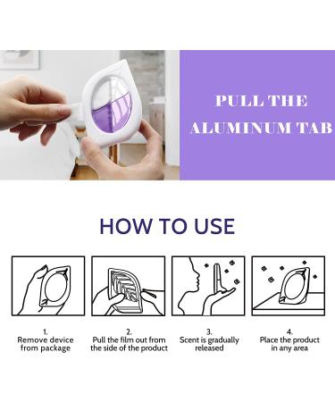 Lavender Essential Oil Air Freshener 4 Pack - Long Lasting Odor Eliminator for Home, Closets, Bathroom - Up to 120 Days - Buy Online on SooperMarket.com