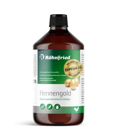 R hnfried HennenGold 1000 ml I reduces Brucheier & Feder eating I supports feather growth & feather dress I for chickens & other poultry 1 l (1 Pack)