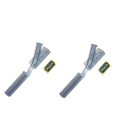 2 Pack Manual Pet Hair Trimmer with Extra Blades and Comb - Grooming Razor for Dogs and Cats - Buy Online on SooperMarket.com