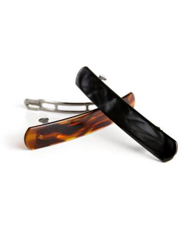 GOODY Classics Rounded Hair Barrette Black & Tortoise 3 Pack - Buy Online on SooperMarket.com