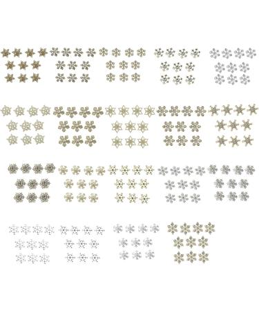 Stand Out With 10pcs 3D Art Alloy Snowflake Embellishments Fashionable Decorations X1231 - Buy Online on SooperMarket.com