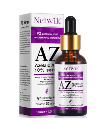 Marianp Hyaluronic Acid Serum for Face- Azelaic Acid 10% Serum for Facial And Skin Care Treatment with Vitamin B3 And B5 for Acne Pimple Pigmentation Blackhead Rosacea Beauty Skincare