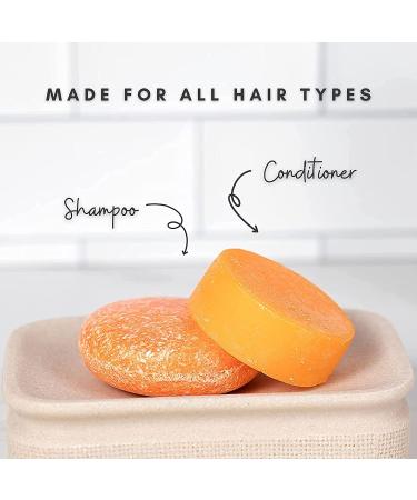 Fresh Citrus Shampoo and Conditioner Bar Set - 100% Natural, Vegan, Eco Friendly - Handmade in USA by Clever Yoga - Buy Online on SooperMarket.com