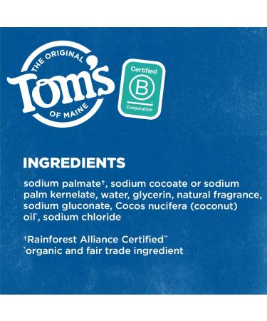 Tom's of Maine Natural Beauty Bar Soap - Creamy Coconut (5 oz, 6-Pack) with Virgin Coconut Oil - Buy Online on SooperMarket.com