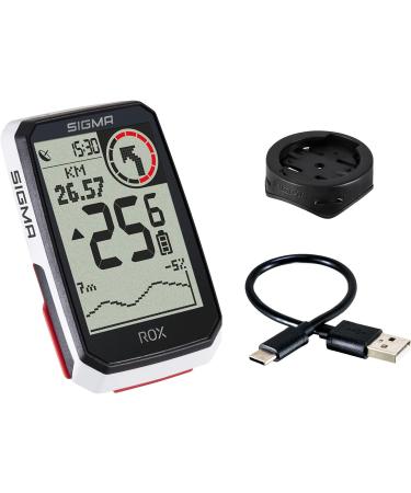 Sigma Sport Rox 4.0 White - Wireless Bicycle Computer with GPS & Navigation | Outdoor GPS with Height Measurement | Shop Now! - Buy Online on SooperMarket.com
