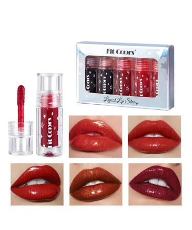 Matt liquid lipstick set nude tones waterproof long -lived make -up lip gloss non -stick cup not fade waterproof lipstick 12h stop without drying out lipstick unit size #02