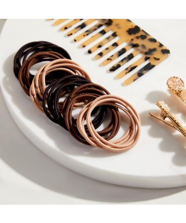 240-Pack Elastic Hair Ties - No Metal Ponytail Holders for Men, Women & Girls - Durable Styling Accessories in Neutral Colors - Buy Online on SooperMarket.com