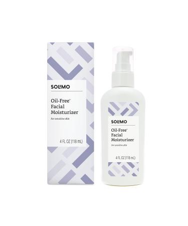 Amazon Brand - Solimo Oil-free Facial Moisturizer for Sensitive Skin, 4 Fluid Ounce, 1 pack 4 Fl Oz (Pack of 1)
