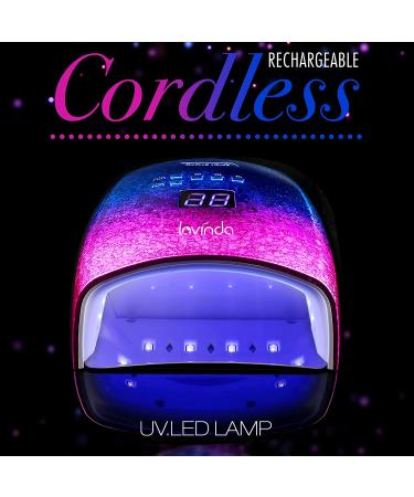 Lavinda 48W Rechargeable UV LED Nail Lamp - Cordless & Wireless Professional Nail Dryer for Acrylic Gel Nails - Multicolor - Buy Online on SooperMarket.com