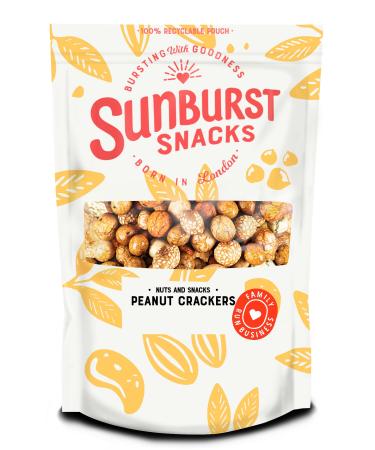 Sunburst Snacks Whole Peanut Crackers Crispy and Flavourful Non-GMO Recyclable & Resealable Pouch 500g