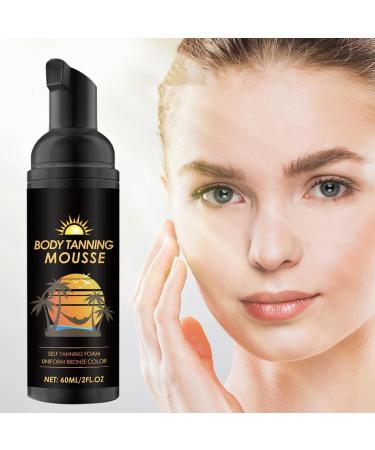 Long-Lasting Tanning Mousse | Natural Tanning Mousse | 60ml Tanning Mousse | Moisturizing Tanning Foam Tanning Mousse for Sunbeds Outdoor Tanning Mousse - Buy Online on SooperMarket.com