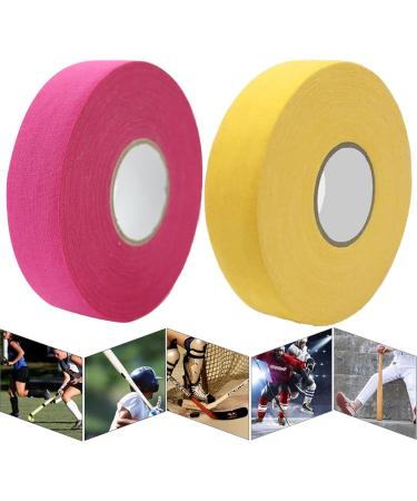 Buy Eterspr Anti-Slip Racking Tape for Ice Hockey & Sports - 2 Rolls in Rose Red & Yellow - Buy Online on SooperMarket.com