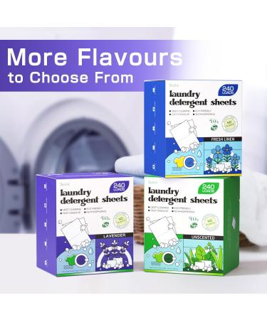 Soulink Lavender Laundry Detergent Sheets - Eco-Friendly Plant-Based Hypoallergenic 240 Loads No Plastic Jug - 240 Count - Buy Online on SooperMarket.com
