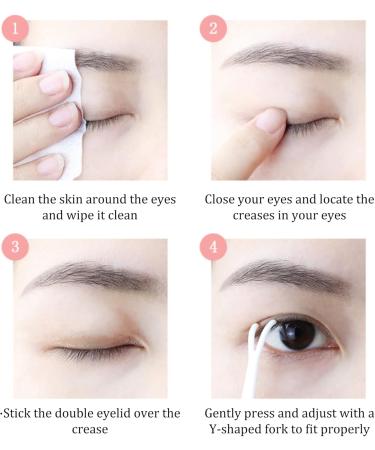 Invisible Eyelid Lifter Strips Kit Self-Adhesive Double Eyelid Tapes with Fork Rod Tweezer for Hooded Droopy Mono-eyelids 300 Pairs Eyelid Lifter Strips - Buy Online on SooperMarket.com