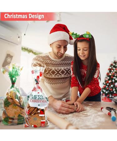 Christmas Cellophane Bags Christmas Candy Bags with Twist Ties Xmas Party Gift Bags Christmas Candy Cookie Bags Goodies Treat Bags for Christmas Party Supply Party Favor 50pcs - Buy Online on SooperMarket.com