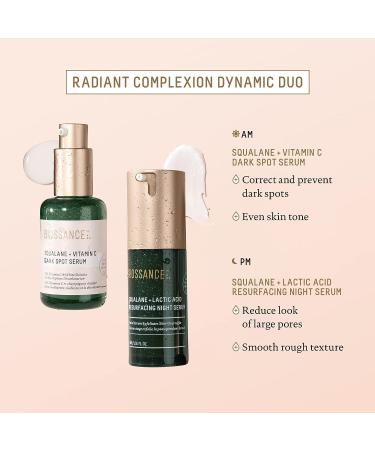 Biossance Squalane + Lactic Acid Resurfacing Night Serum - 1 Fl Oz | Exfoliating AHA for Smoother Skin, Diminishes Fine Lines, Brightens Complexion - Buy Online on SooperMarket.com