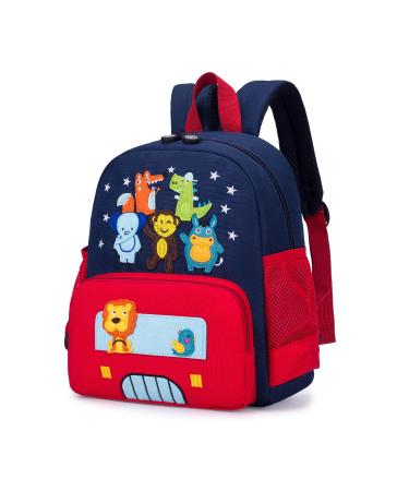 willikiva Cute Zoo Little 3d Backpack Kids Backpack for Boys and Girls Toddler Backpack Waterproof Preschool (Red)